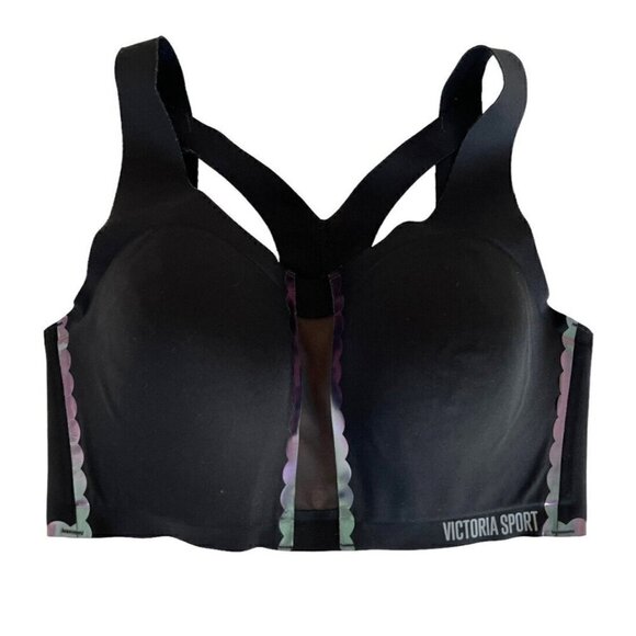 Victoria's Secret Sport Angel Max Scallop Iridescent Support Sports Bra Sz 32DD - Picture 2 of 7